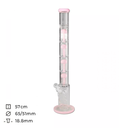 Szklane bongo z filtracją - Black Leaf Skyscraper