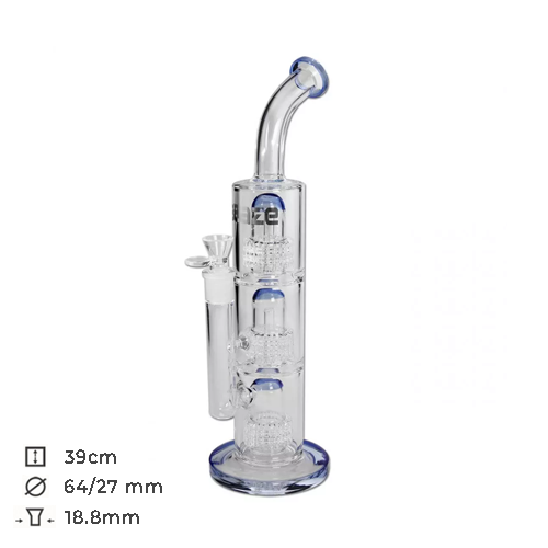 Szklane bongo z filtracją - Blaze Glass 3xDrum