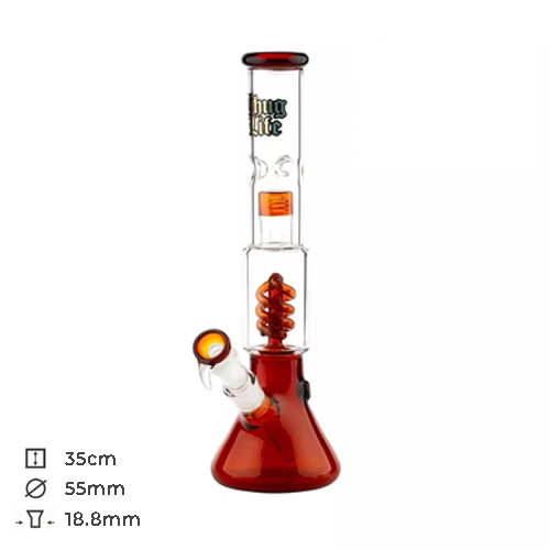 Szklane bongo z filtracją -Thug Life V2 Umber