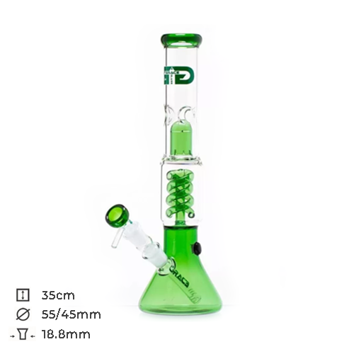 Szklane bongo z filtracją - Grace Glass Beaker Green